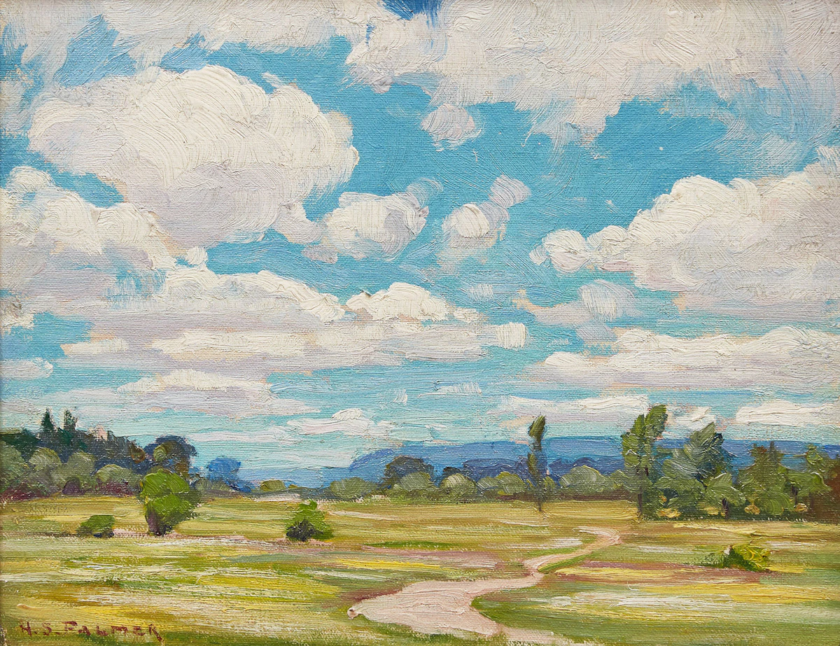 Herbert Sidney Palmer, Pastoral Landscape, oil on canvas board