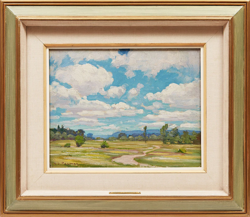 Herbert Sidney Palmer, Pastoral Landscape, oil on canvas board - view 2