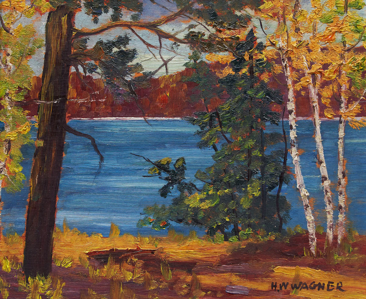 Herbert William Wagner, Autumn Landscape, oil on board