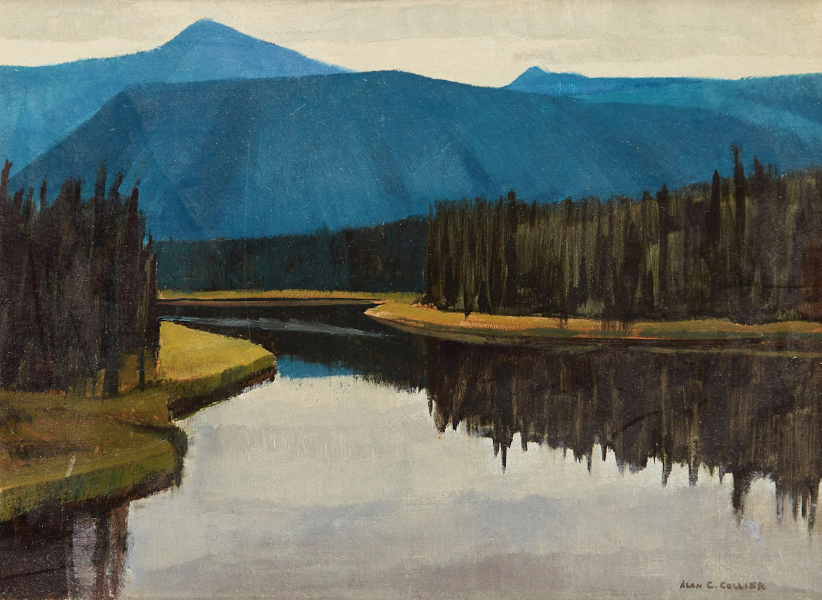 Alan Caswell Collier, Little Tok River, Alaska, oil on board