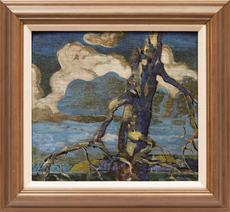William Arthur Winter, Landscape with Tree, oil on board - view 2
