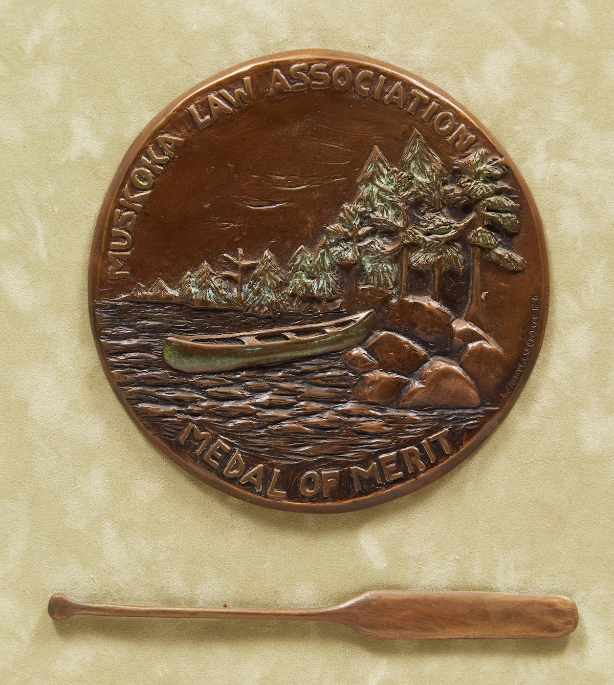Brenda Wainman Goulet, Muskoka Law Association Medal of Merit, bronze relief sculpture