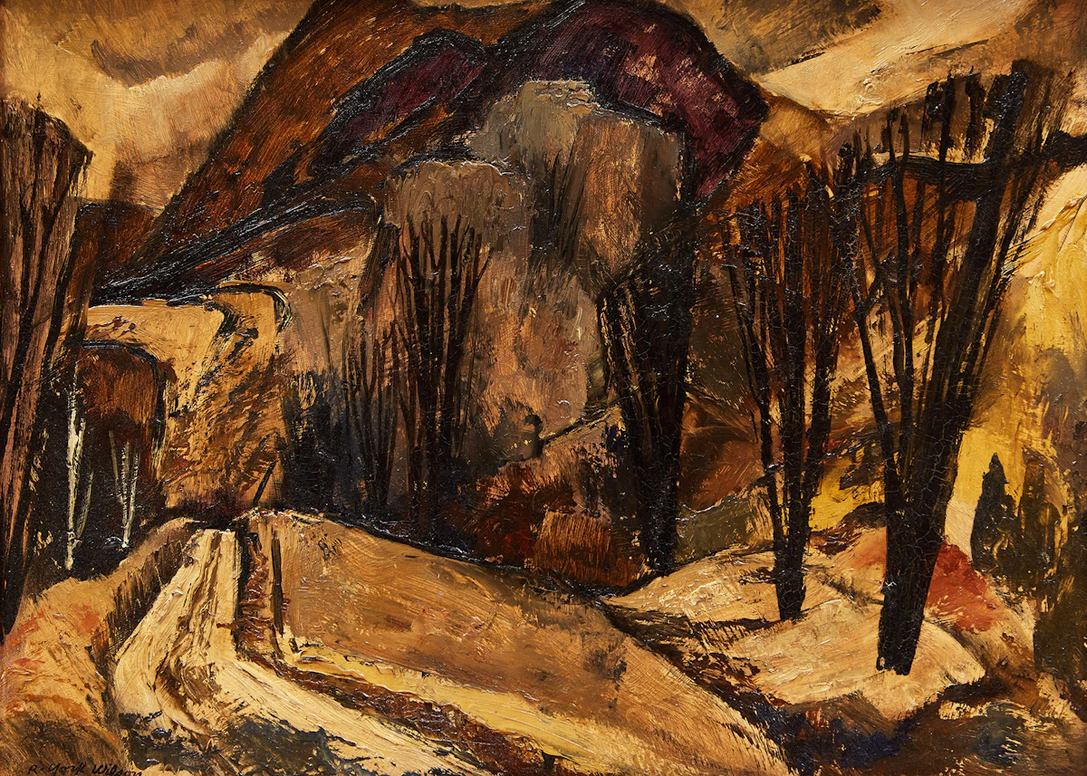 Ronald York Wilson, Laurentian Road, oil on board