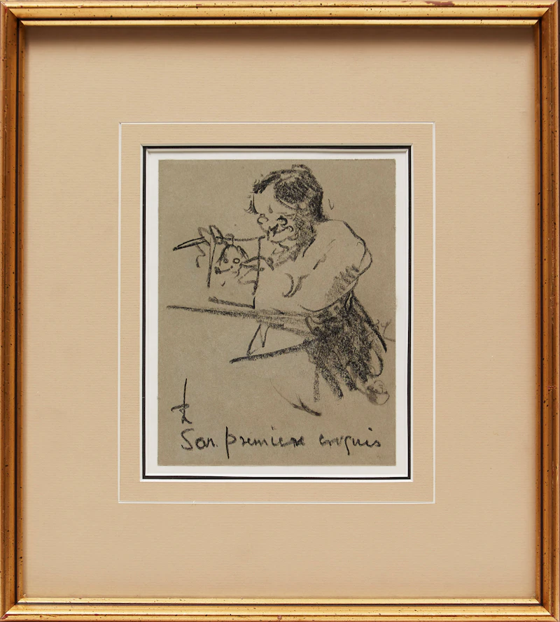 Arthur Lismer, Son premier croquis; Landscape with House, double-sided graphite on paper - view 2