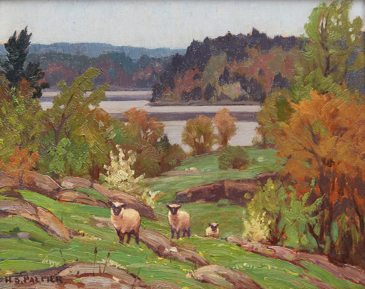 Herbert Sidney Palmer, Spring Landscape, oil on board