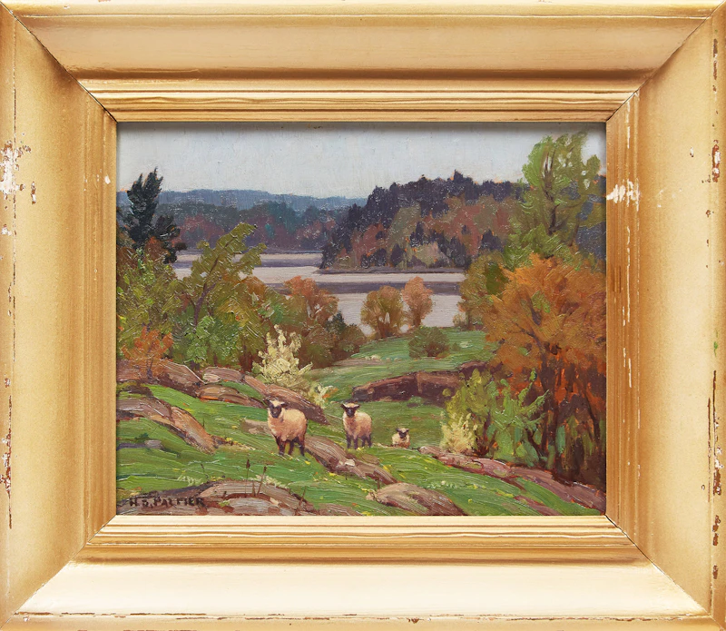 Herbert Sidney Palmer, Spring Landscape, oil on board - view 2