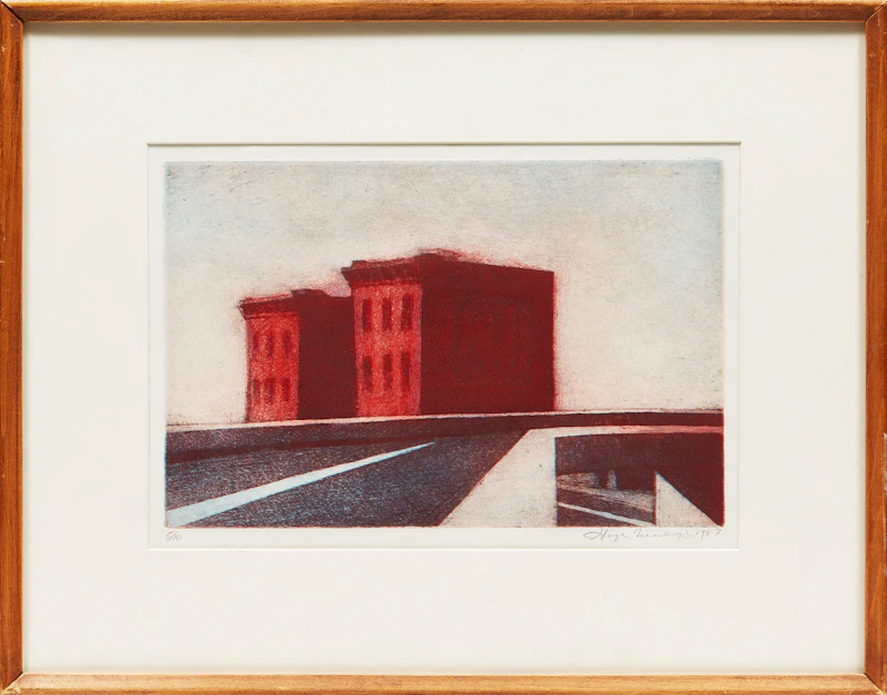 Hugh Seaforth Mackenzie, Exit Ramp (2nd State), coloured aquatint, 1983 - view 2