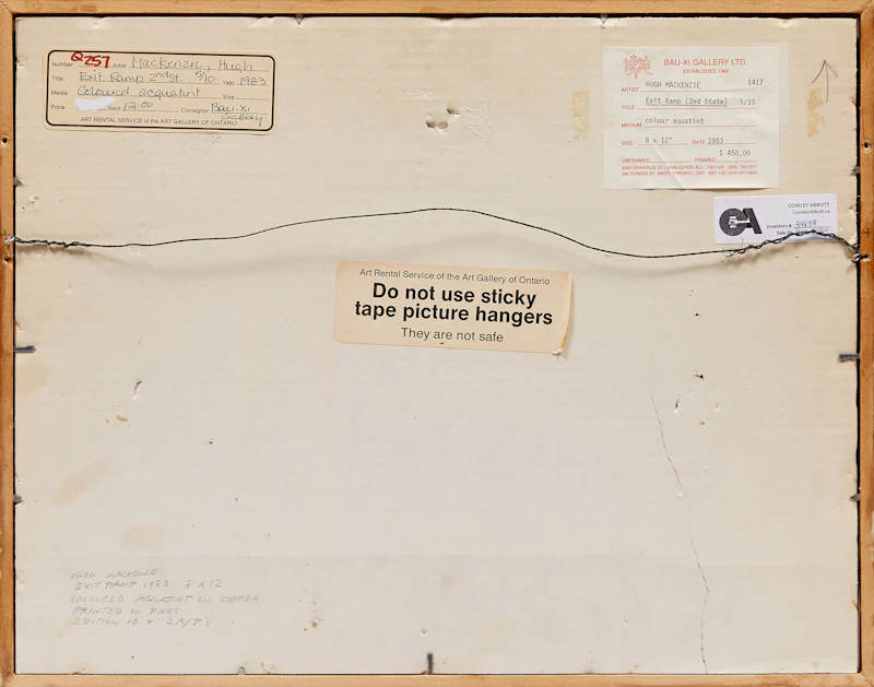 Hugh Seaforth Mackenzie, Exit Ramp (2nd State), coloured aquatint, 1983 - view 3