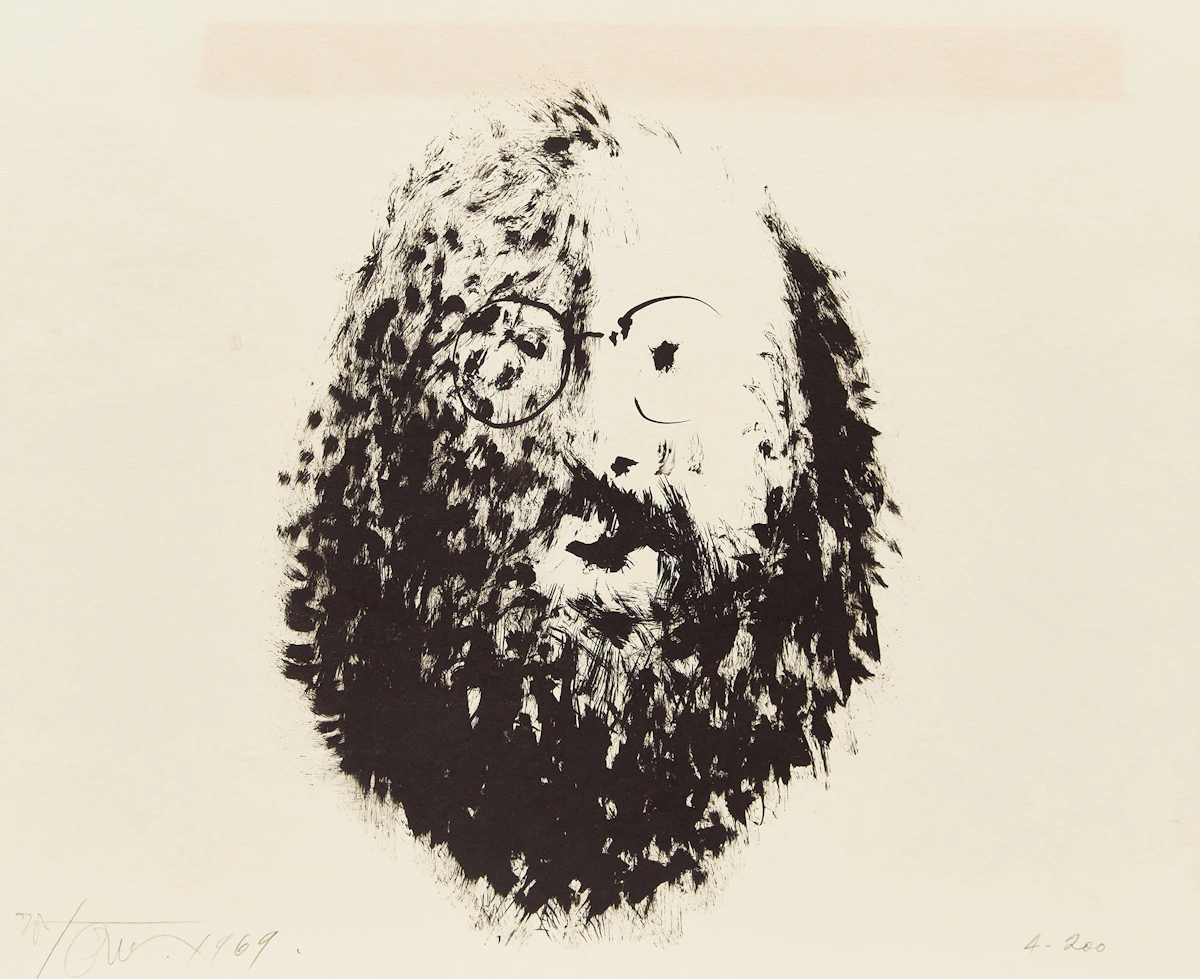 Harold Barling Town, Alan Ginsberg, autographic print, 1969