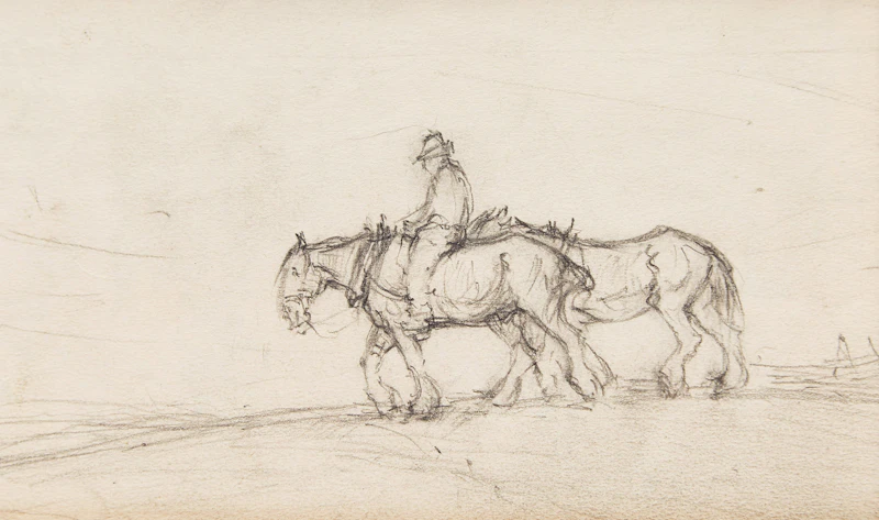 Manly Edward MacDonald, Rider with Second Horse (2), 2 pencil sketches - view 4