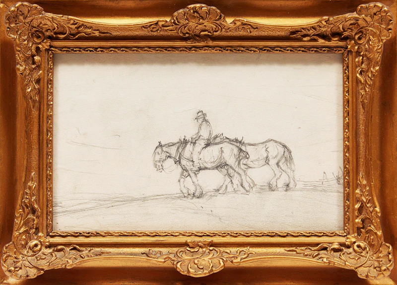 Manly Edward MacDonald, Rider with Second Horse (2), 2 pencil sketches - view 5