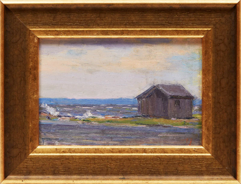 Manly Edward MacDonald, Fishing Shacks, Point Anne, oil on board - view 2