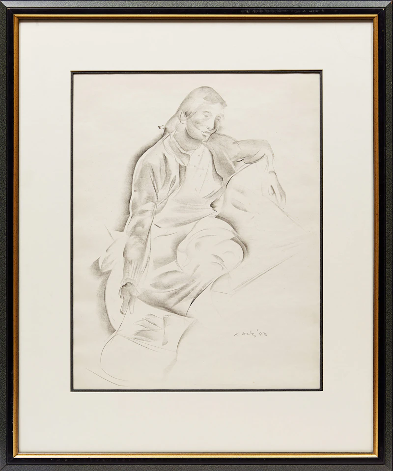 Kathleen Frances Daly Pepper, Seated Figure, graphite, 1943 - view 2