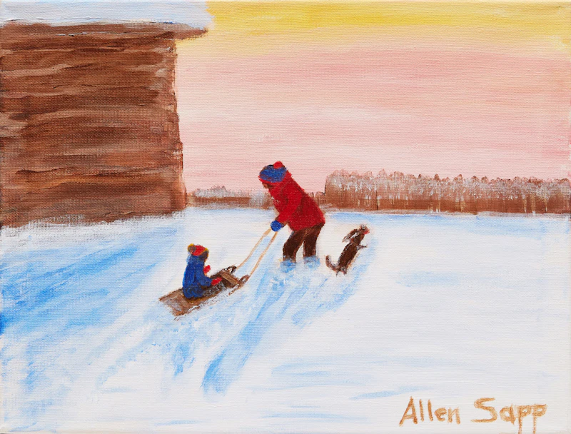 Allen Sapp, Sledding in Winter 