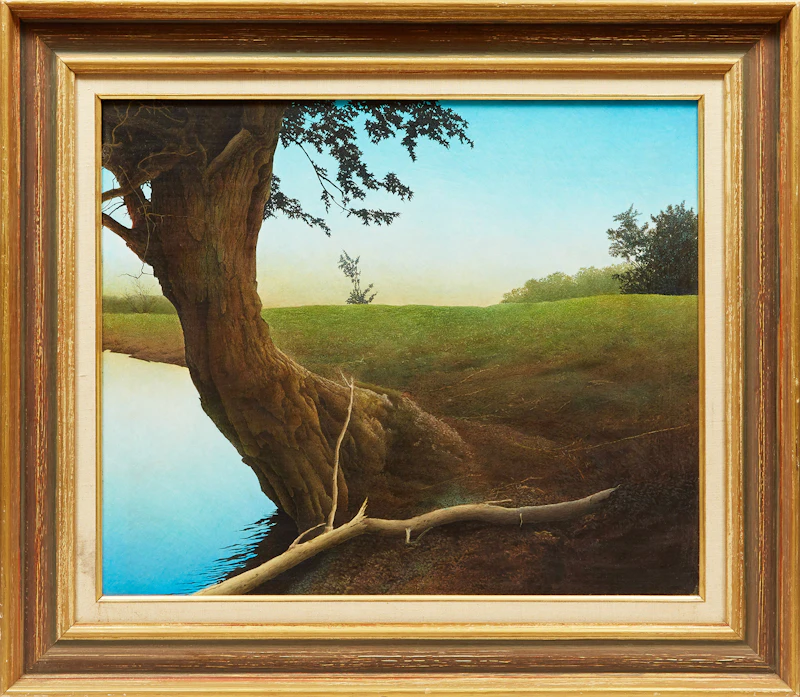 Lloyd Fitzgerald, Lake Shore and Field, acrylic on board, 1976 - view 2