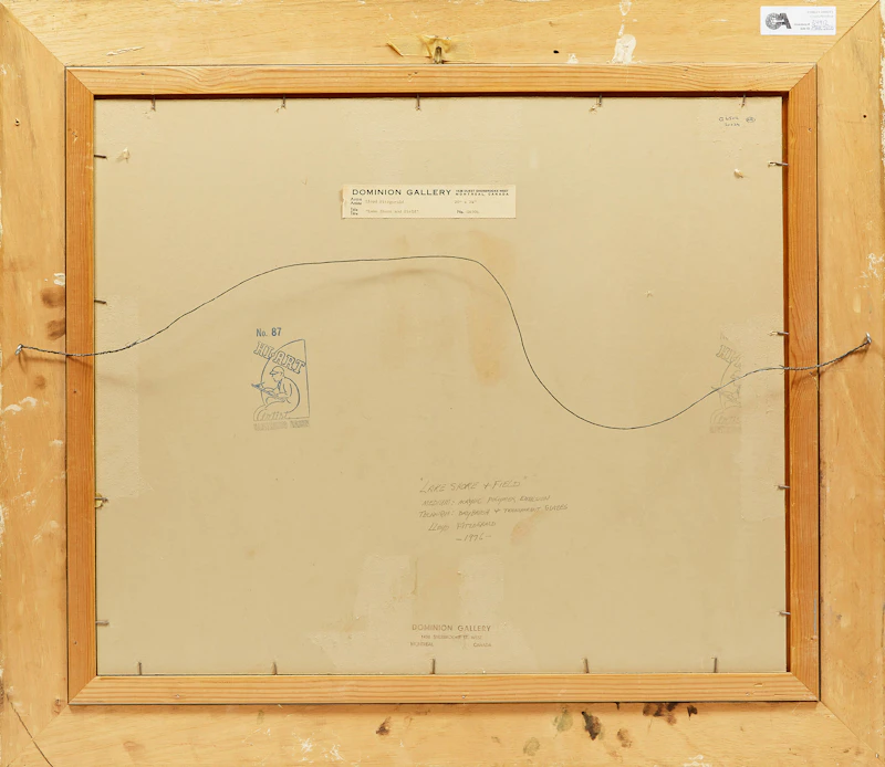 Lloyd Fitzgerald, Lake Shore and Field, acrylic on board, 1976 - view 3
