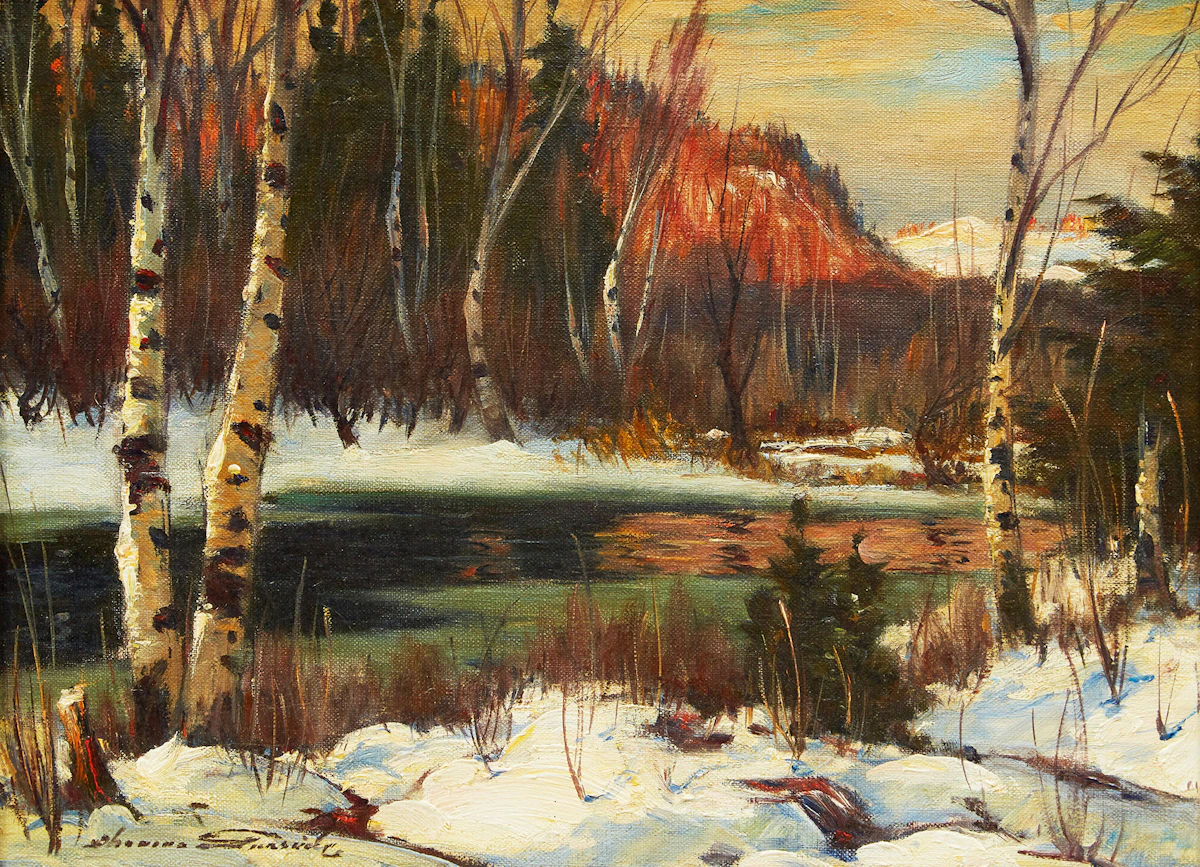 Thomas Hilton Garside, Spring, Laurentians, oil on canvas