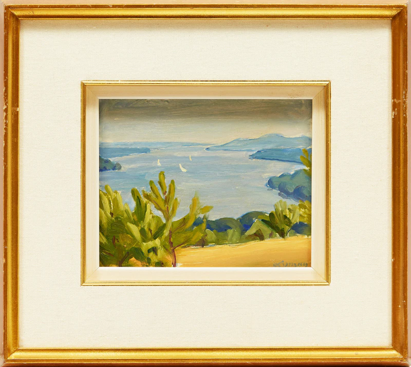 John Goodwin Lyman, Boat Race, oil on board - view 2