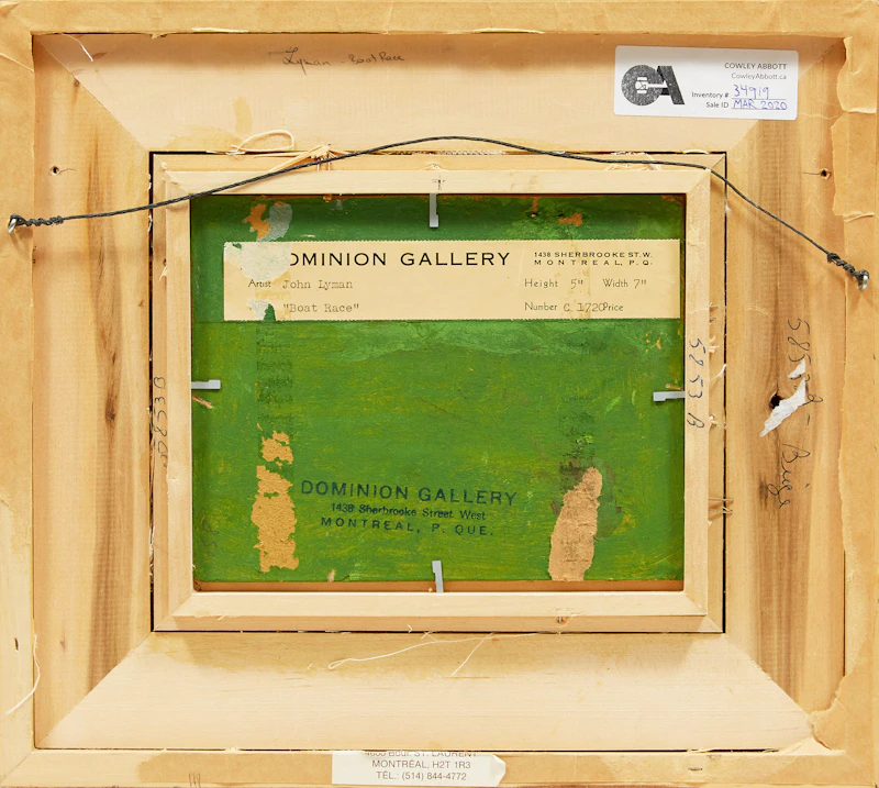 John Goodwin Lyman, Boat Race, oil on board - view 3