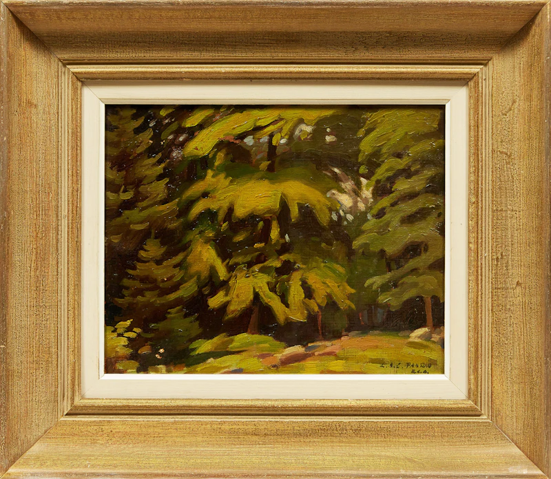 Lawrence Arthur Colley Panton, Green Foliage at Autumn, oil on canvas - view 2