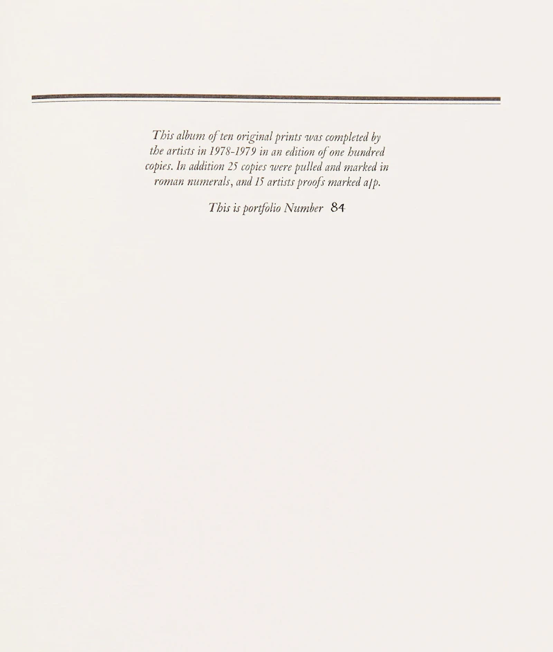 Walter Bachinski, Ken Danby, John Esler, Alex Janvier, Rita Letendre, Bernard Mulaire, Pitseolak, Don Phillips, Ed Porter and Noboru Sawai, Twentieth Anniversary - 1959/1979 Gallery Moos Limited, collection of ten prints, 1979 - view 11