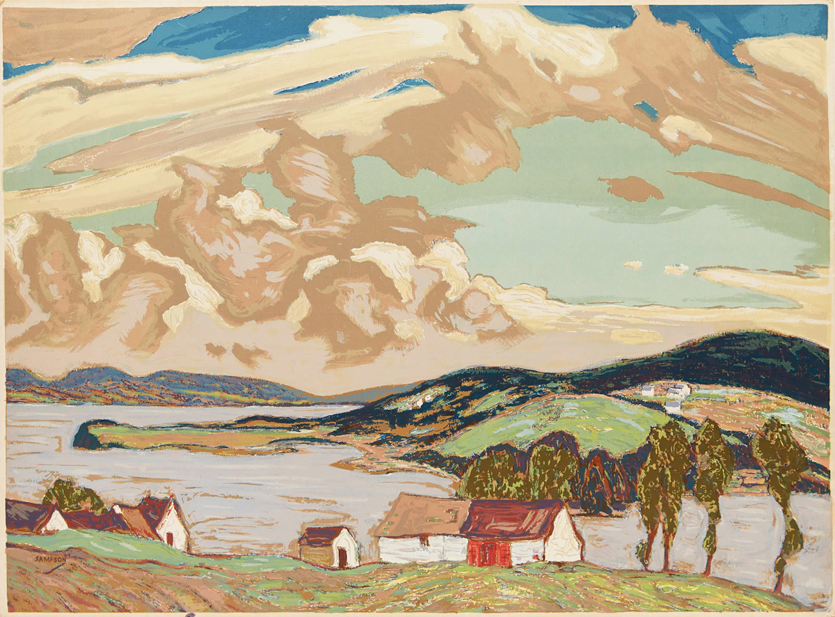 Joseph Ernest Sampson, Gaspe, Sampson Matthews silkscreen