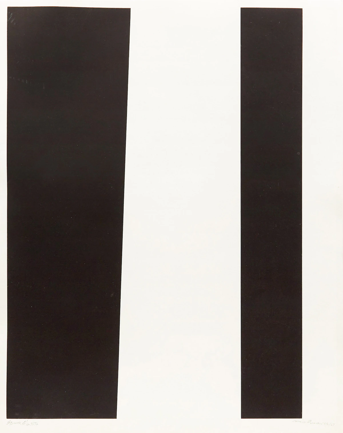 Guido Molinari, Untitled (Vertical blanc), 1956-67, screenprint, 1956-1967