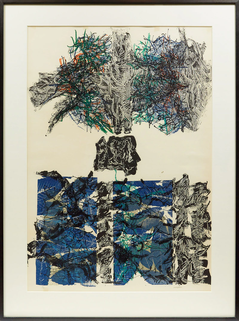 Jean Paul Riopelle, Feuilles VI (1967), colour lithograph - view 2