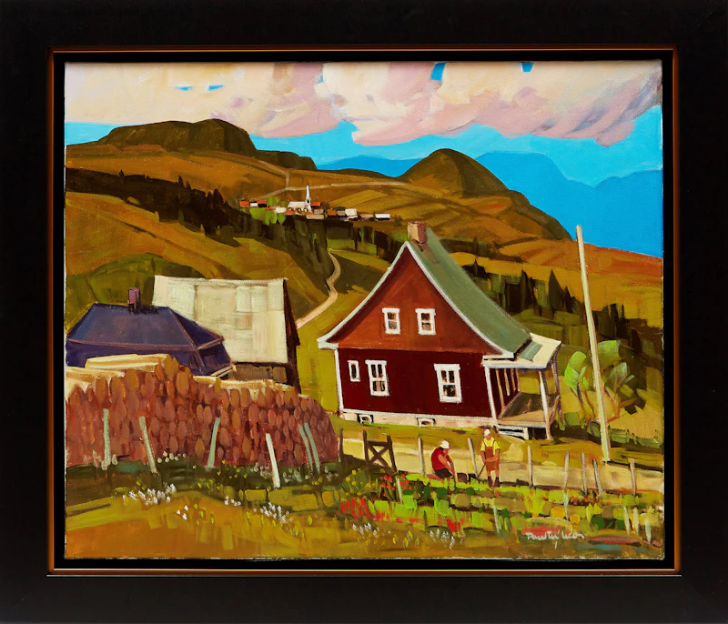 Paul Tex Lecor, Le Jardin, Ste. Irenée, oil on canvas - view 2