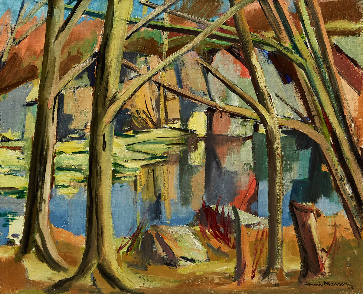 Henri Leopold Masson, The Pool, April, oil on canvas, 1952