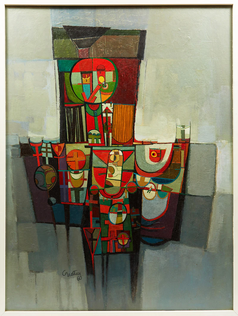 Gerald Trottier, The Chair, oil on board, 1960 - view 2