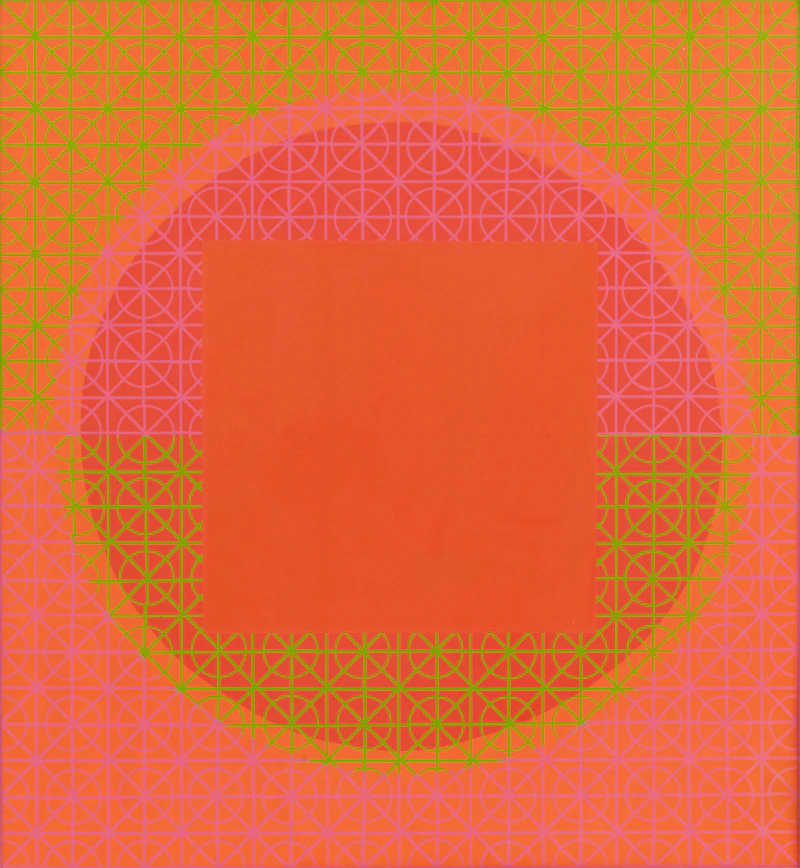 Orange Square (”Op Art”) by Gordon Appelbe Smith