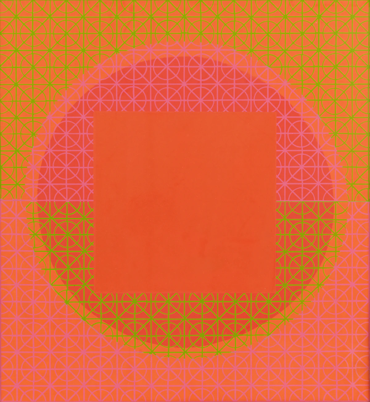 Gordon Appelbe Smith, Orange Square (”Op Art”), colour silkscreen