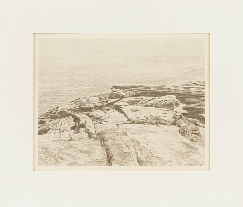Gordon Appelbe Smith, Rocky Shoreline, lithograph - view 2