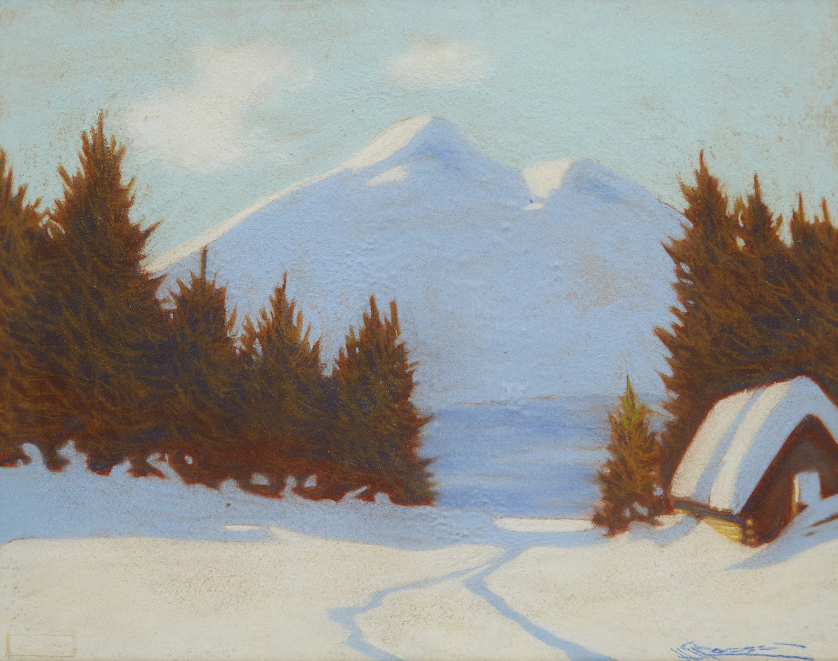 Halford A. Tygesen, Winter Landscape, pastel