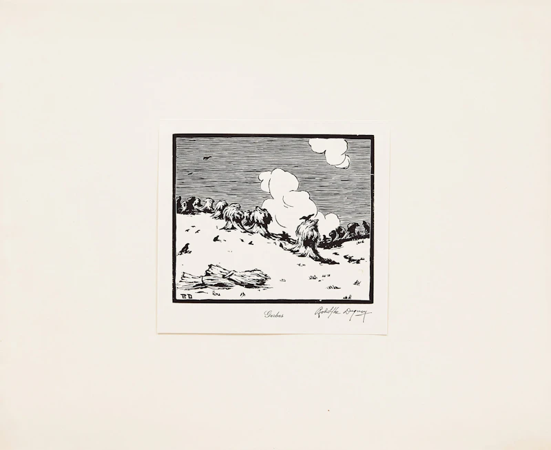 Rodolphe Duguay, Gerbes; Midi, roi des étés, pair of woodblock prints - view 2