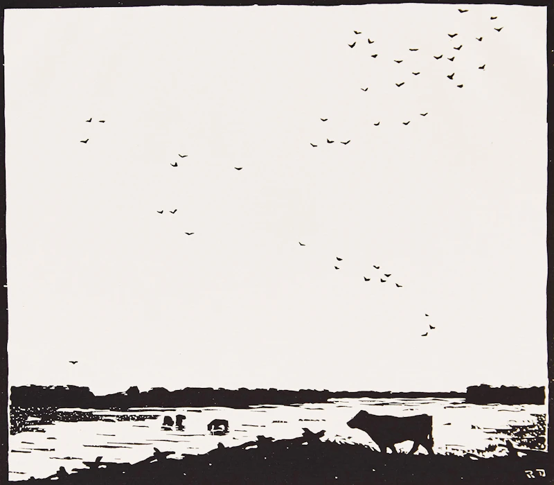 Rodolphe Duguay, Gerbes; Midi, roi des étés, pair of woodblock prints - view 4