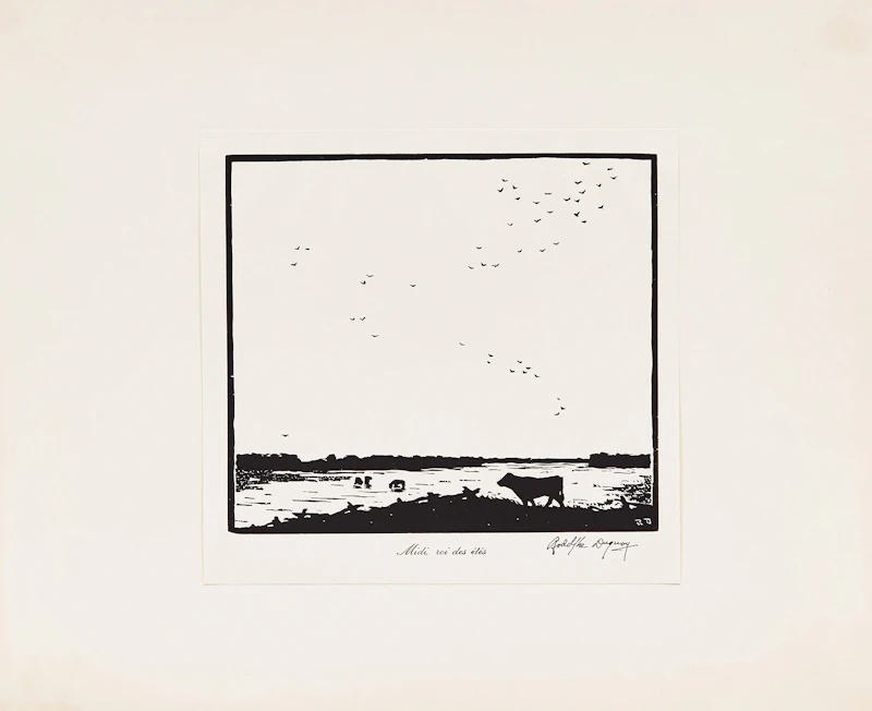 Rodolphe Duguay, Gerbes; Midi, roi des étés, pair of woodblock prints - view 5