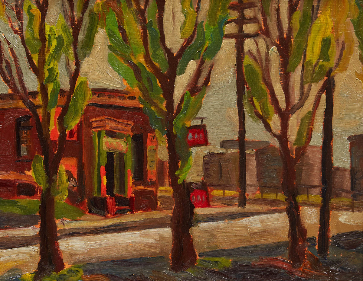 Frederick Hagan, The Lunch Room, Cherry Street, oil on board, 1938