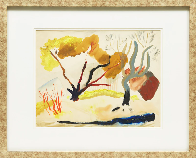 Paul Duval, Along the Don, 1939, watercolour and oil on paper - view 2