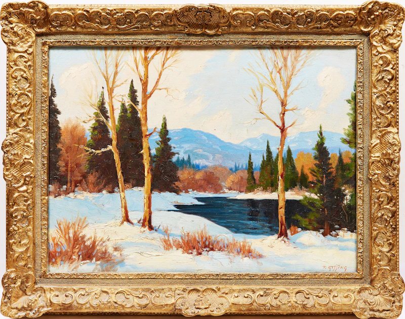 Roland Gissing, Winter Sunlight, oil on canvas - view 2