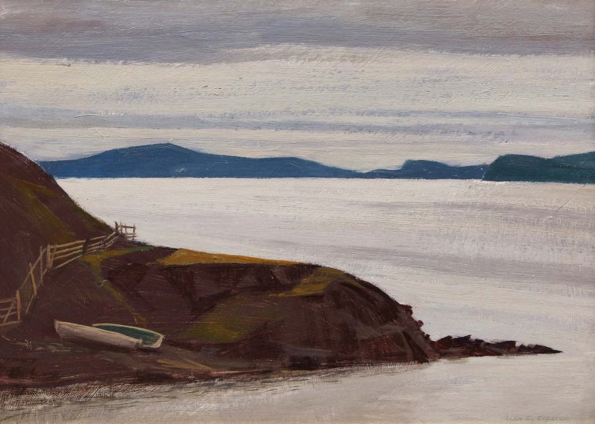 Alan Caswell Collier, Embree, Notre Dame Bay, Newfoundland, oil on board