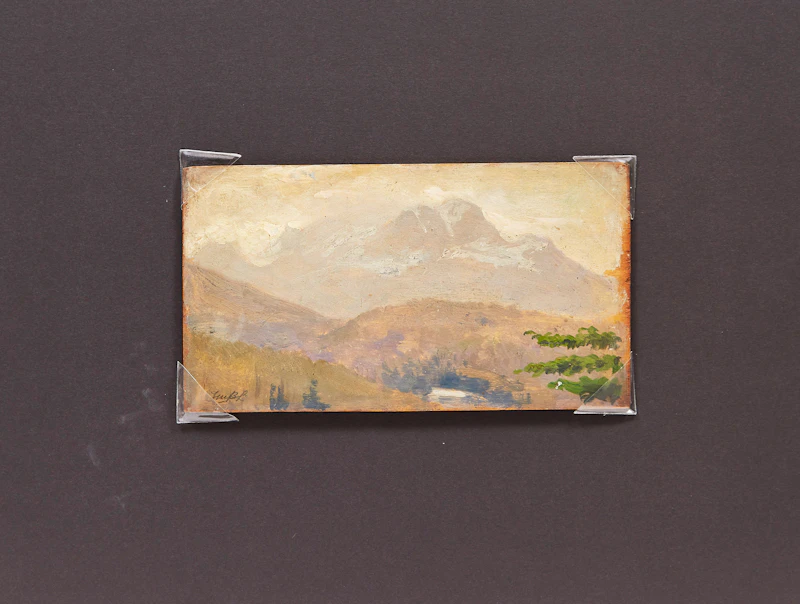 Frederic Marlett Bell-Smith, Mountain Range, oil on panel - view 2