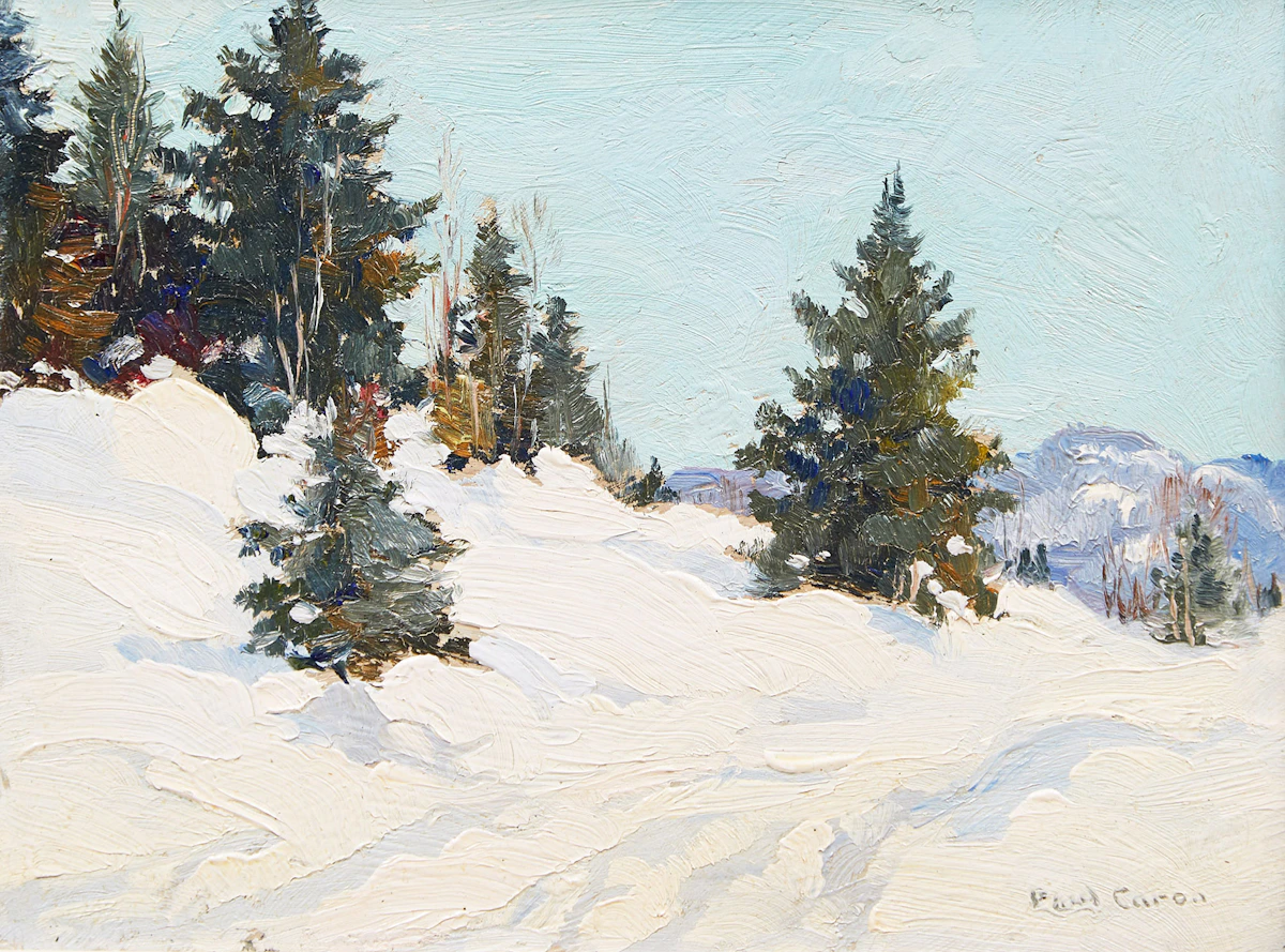 Paul Archibald Caron, St. Adèle en Haut, Near the Chantecler Inn, oil on board, 1929