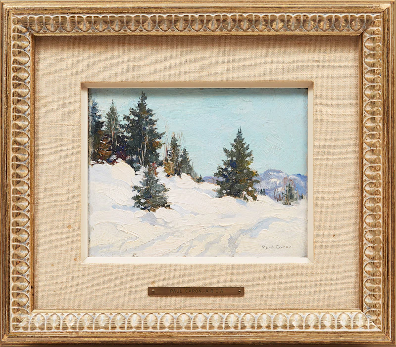 Paul Archibald Caron, St. Adèle en Haut, Near the Chantecler Inn, oil on board, 1929 - view 2