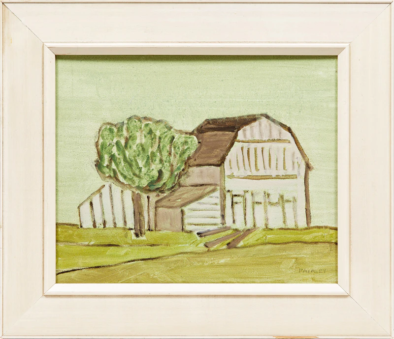Barker Fairley, Barn and Tree, P.E.C., oil on board, 1974 - view 2