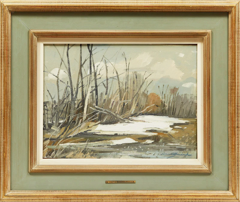 George Lorne Holland Bouchard, Edge of a Field in Spring, oil on board, 1971 - view 2