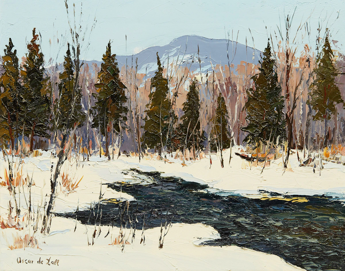 Oscar  de Lall, Spring, Ste. Adele, P.Q., oil on canvas