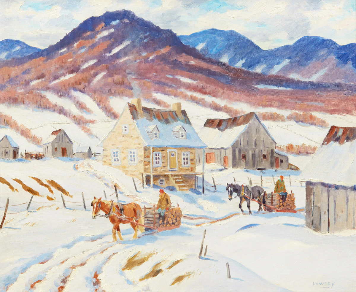 John Douglas Lawley, Charlevoix County, oil on canvas board