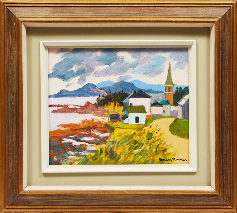 Henri Leopold Masson, St-Felicité, Gaspésie, oil on canvas, 1978 - view 2